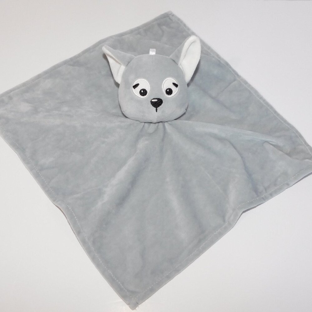 GEORGE Gray Dog Wolf Cat Fox Security Blanket Baby Lovey Nunu Soother Plush